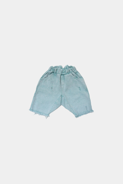 szorty dziecięce - JEANS MINT SHORTS