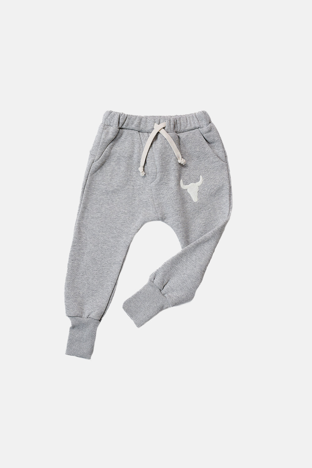 spodnie dziecięce -  WARM PANTS gray marl