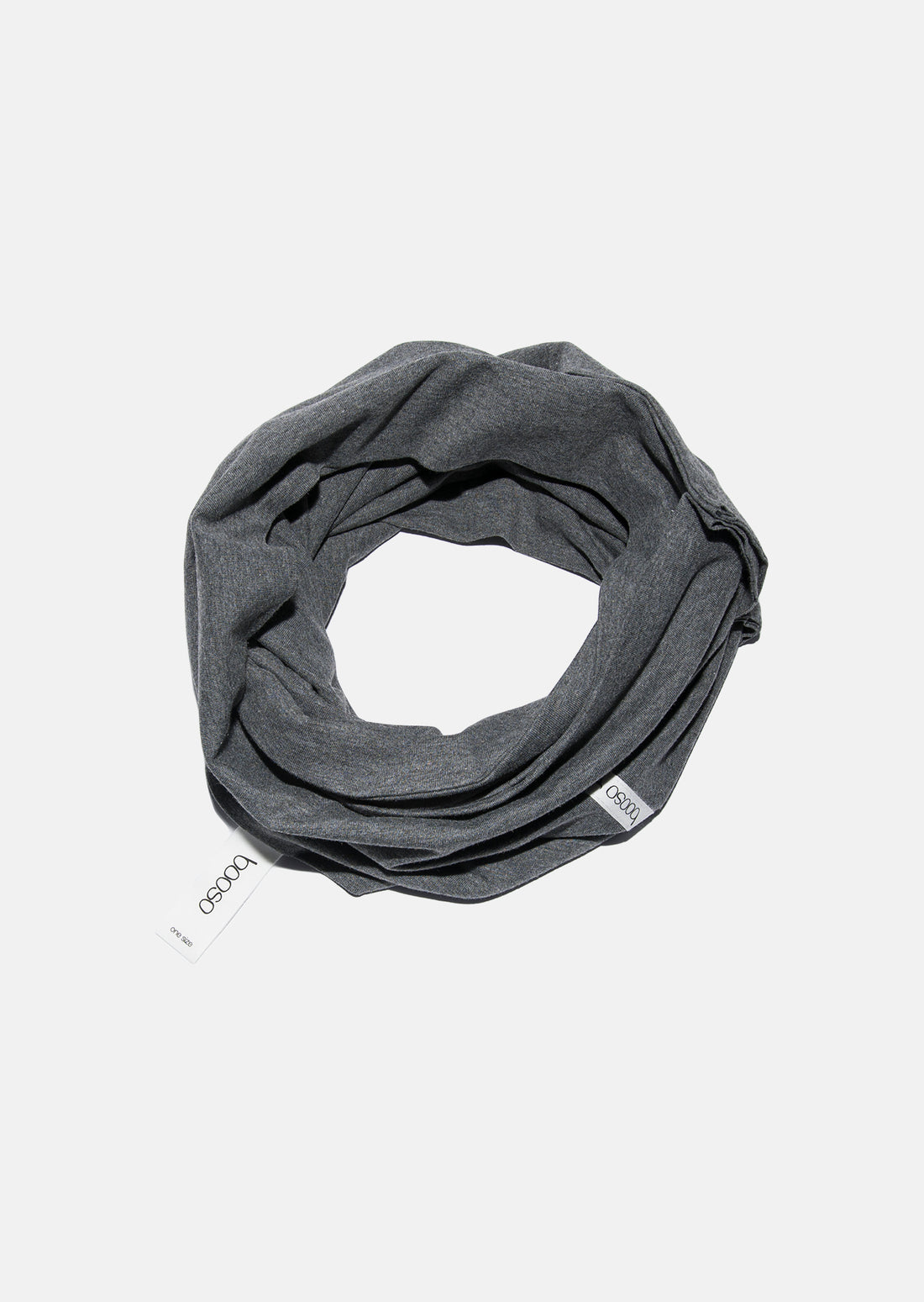 komin dziecięcy- TWISTED TUBE SCARF dark melange