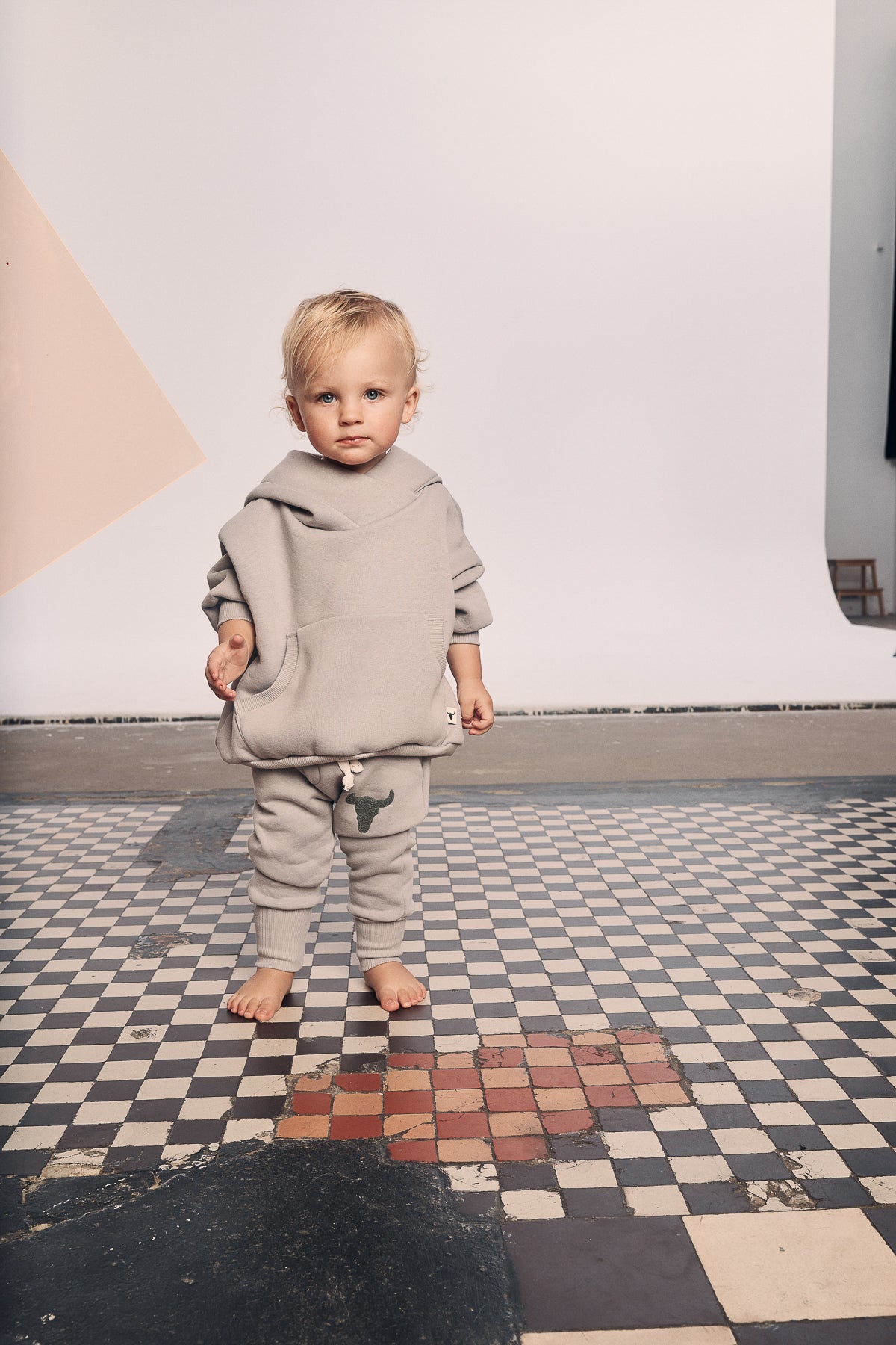 spodnie dziecięce -  WARM PANTS gray